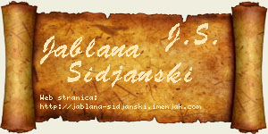 Jablana Šiđanski vizit kartica